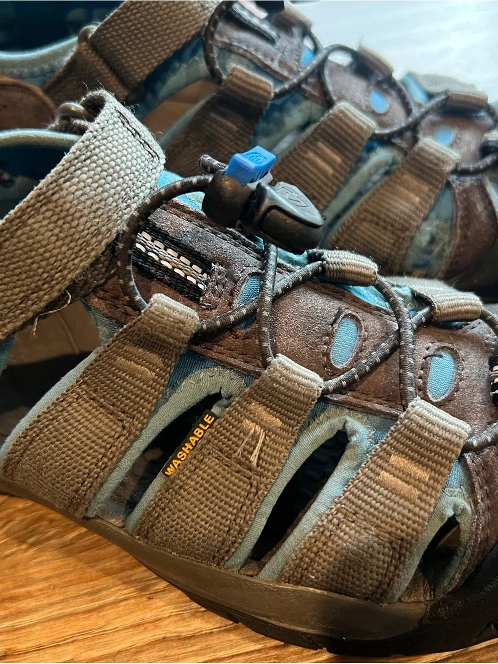 Keen Grey and Teal Outdoor Sandals Washable